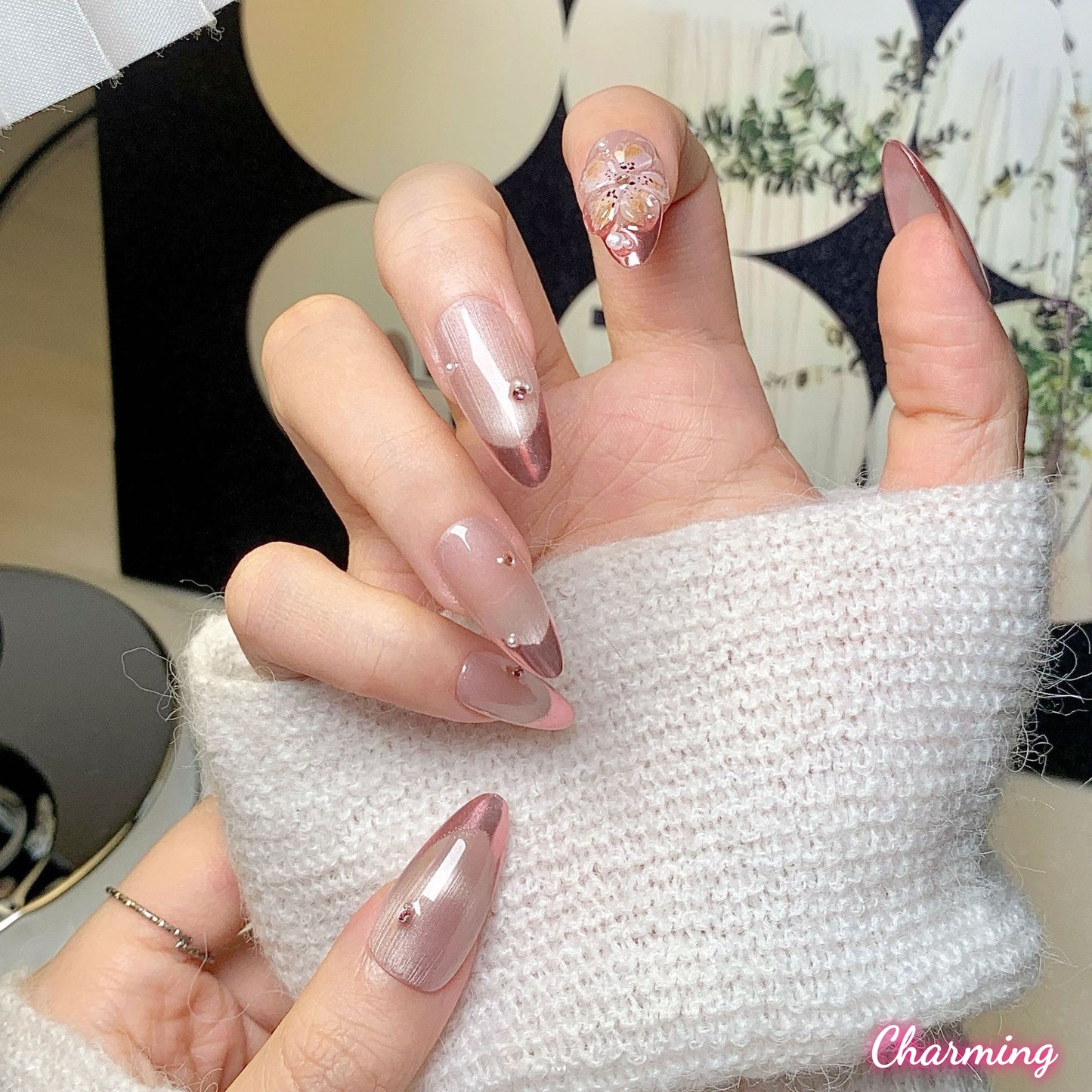 Champagne Supernova / Handmade Nails