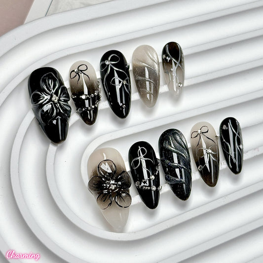 Bloom in the Abyss / Handmade Nails
