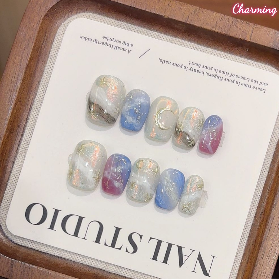 Moon in the Mist / Handmade Nails