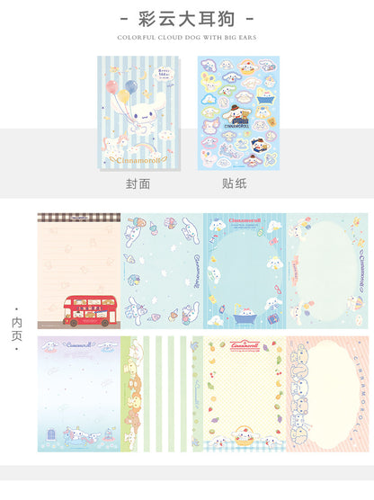 Cartoon Cute Girl Memo Pad Notebook Sticker Book Student Message Book Handbook