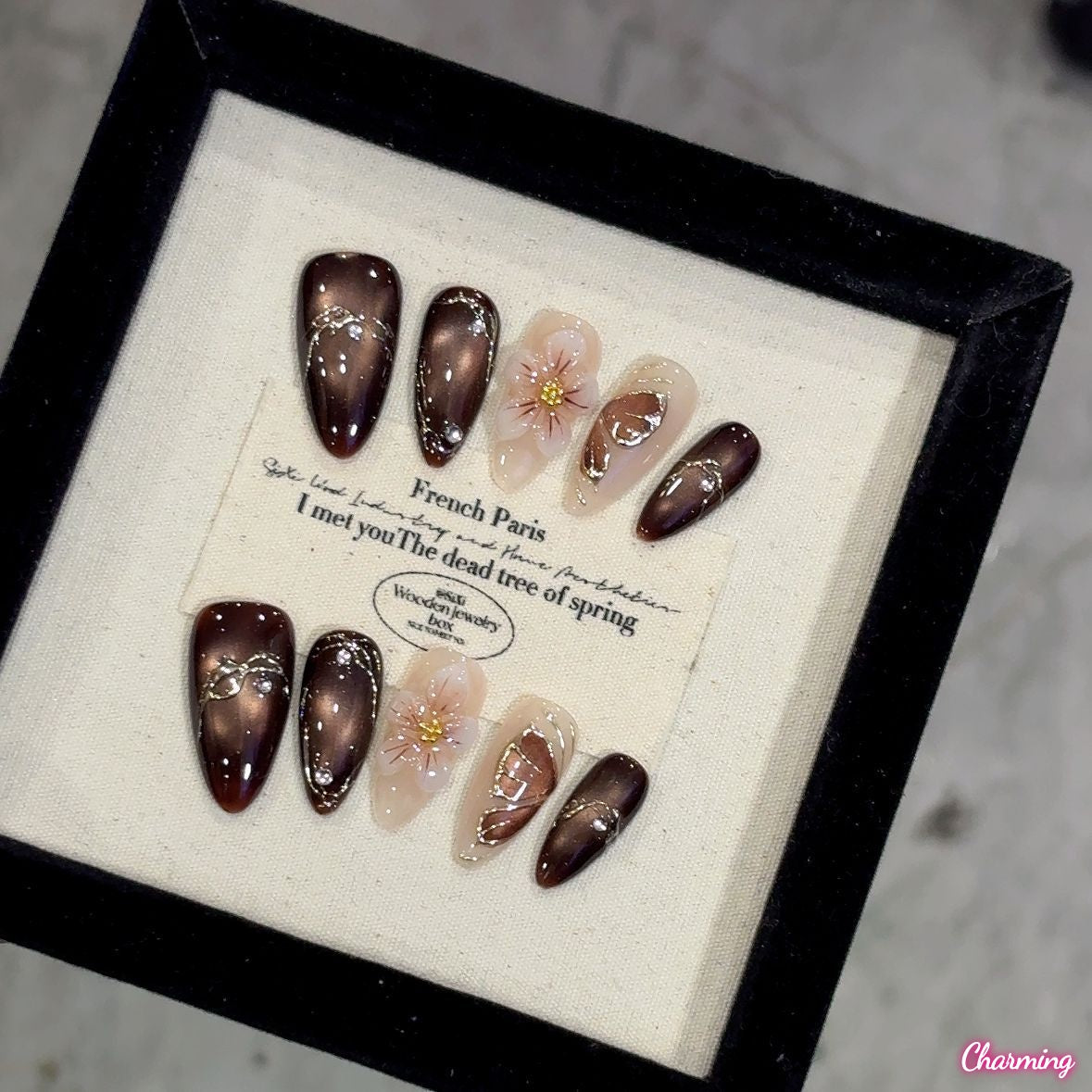Coffee Bloom Haze / Handmade Nailsems
