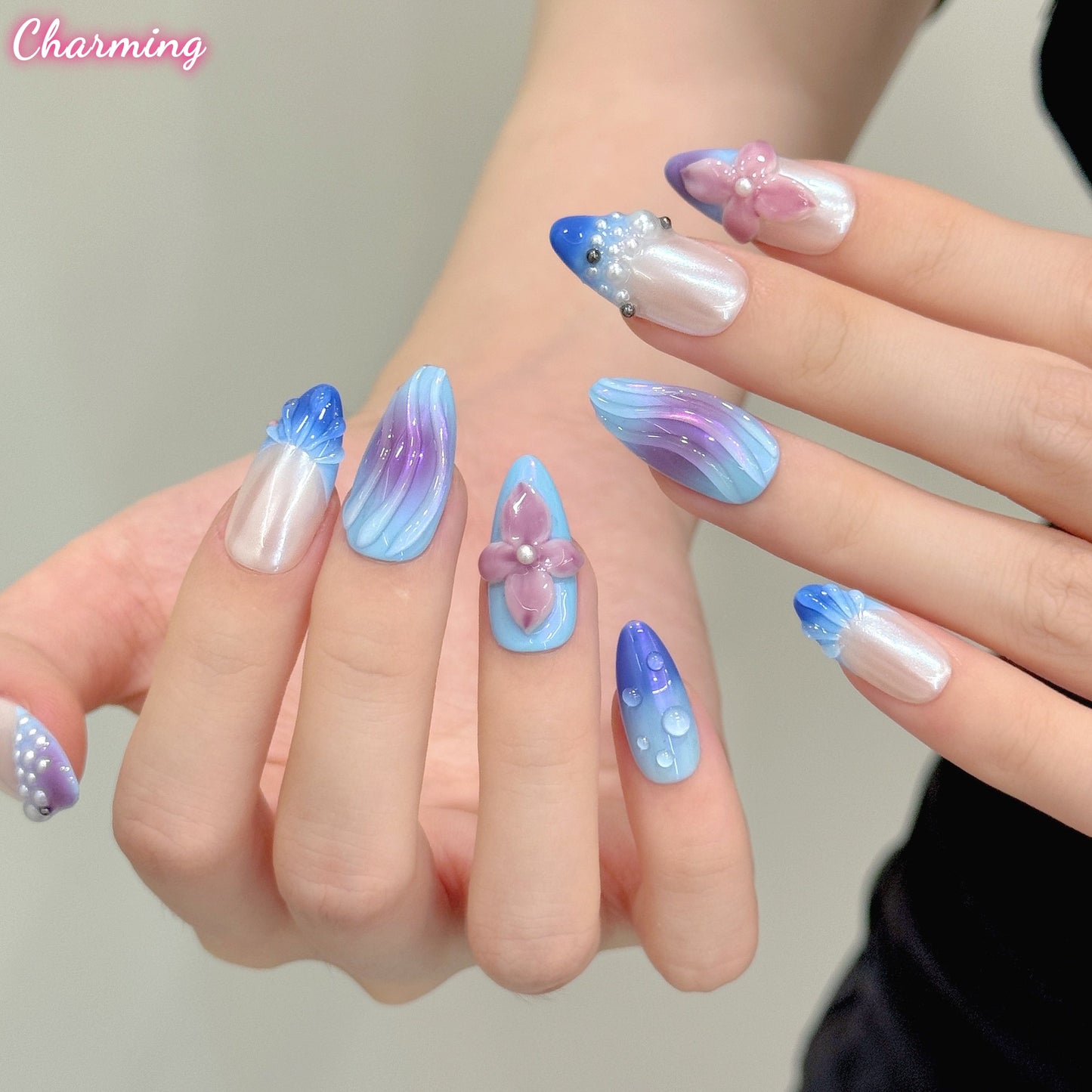 Nacre Wave/ Handmade Nails
