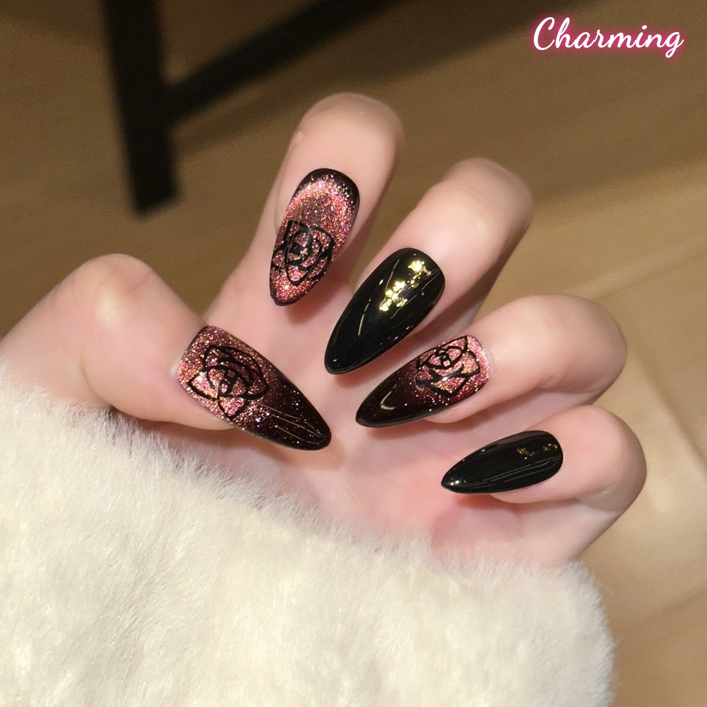 Roses in the Night / Handmade Nails