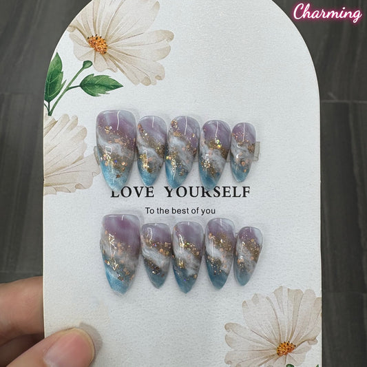 Twilight Nebula  / Handmade Nails