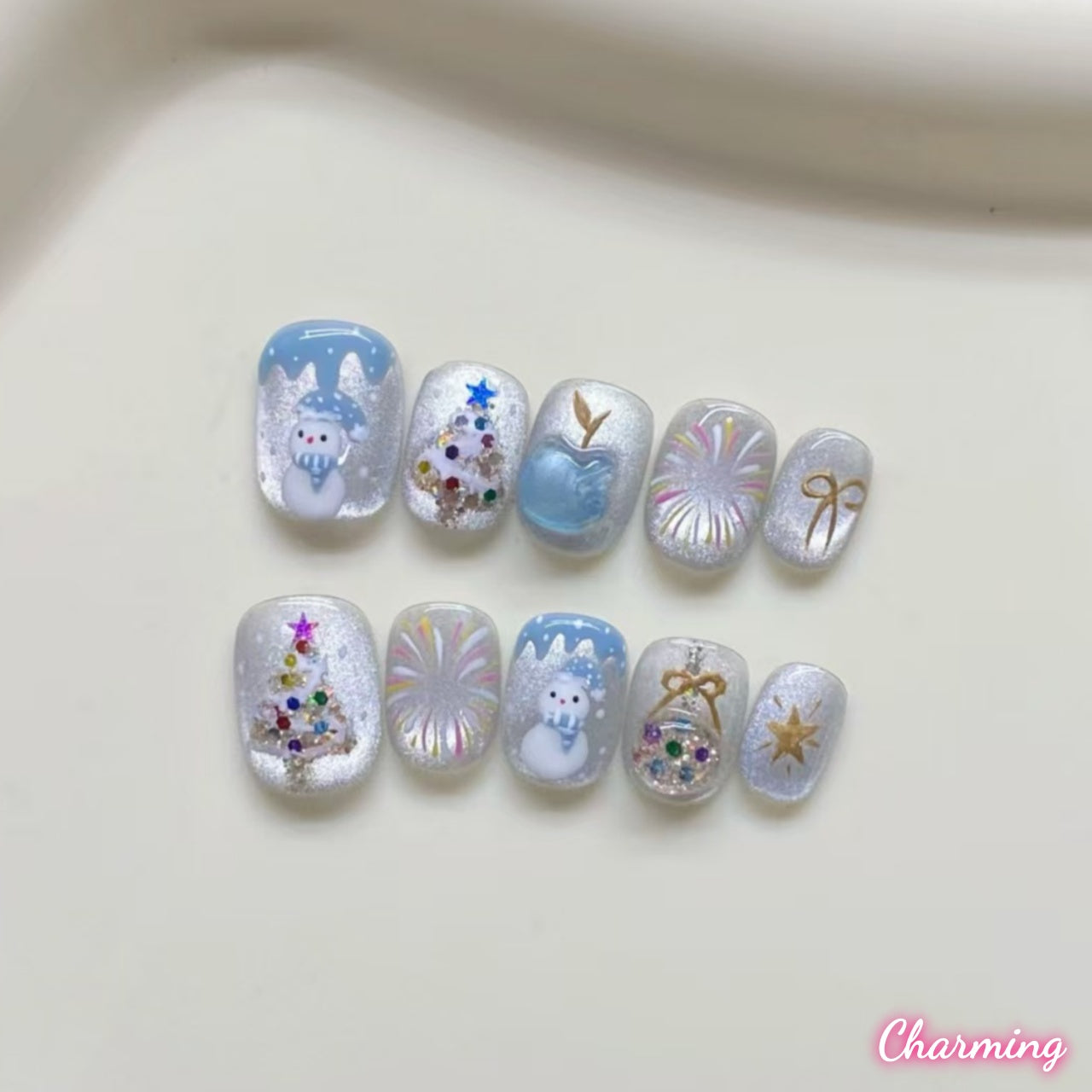 Snowman’s Wish / Handmade Nails