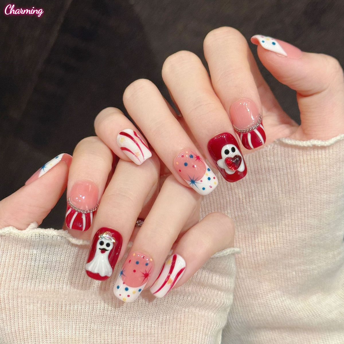 Rose Ghost / Handmade Nailsems