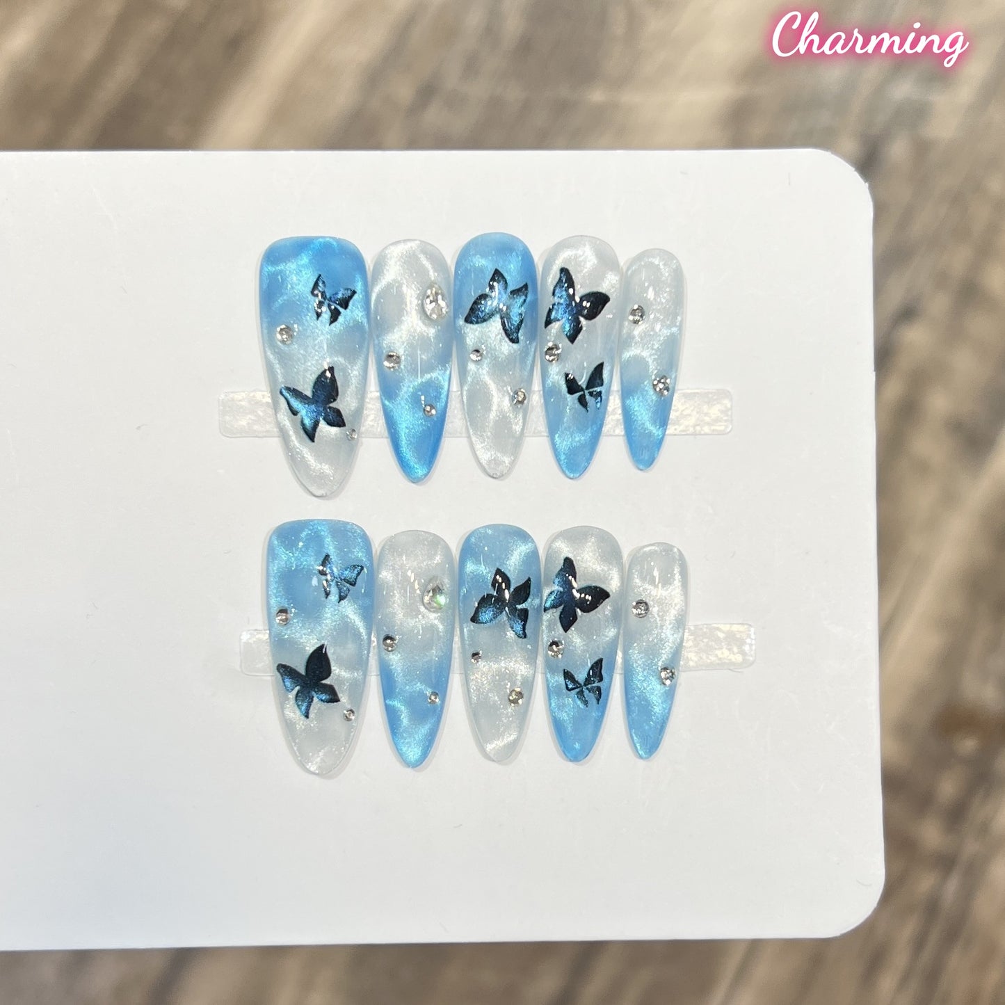 Butterfly Ripple  / Handmade Nails
