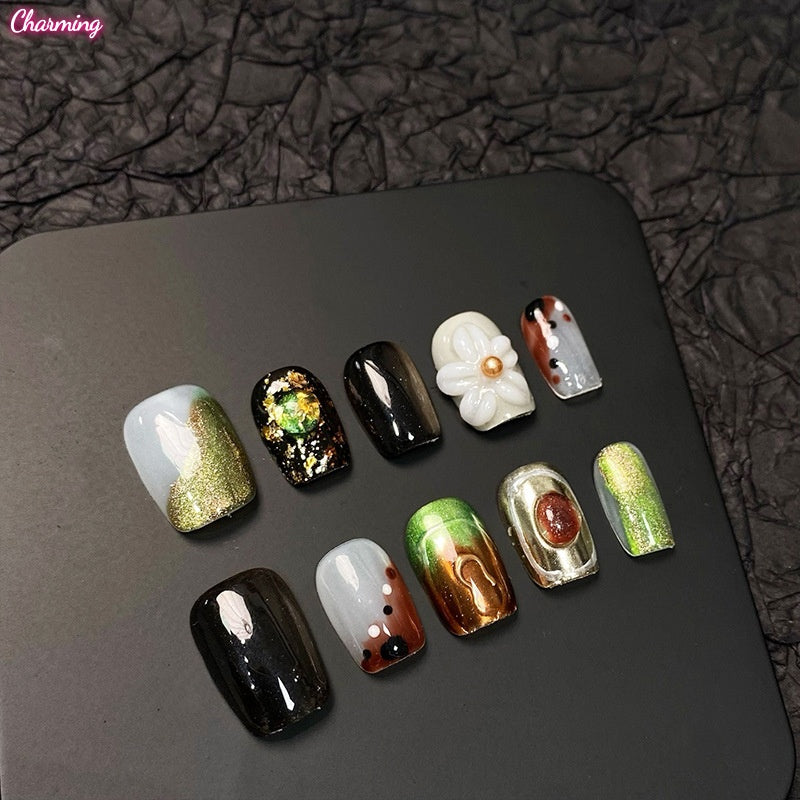 Pale Jade Glow / Handmade Nailsems