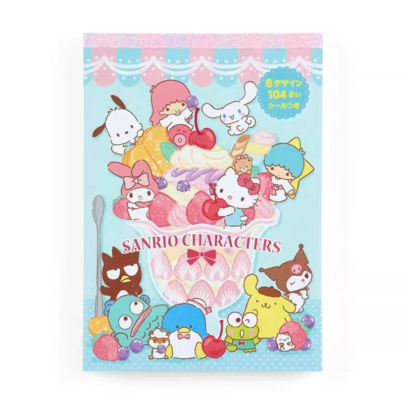 Cartoon Cute Girl Memo Pad Notebook Sticker Book Student Message Book Handbook