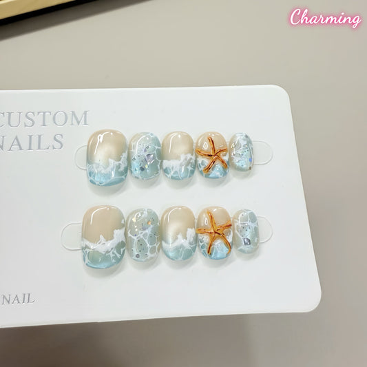 Summer Waves / Handmade Nails