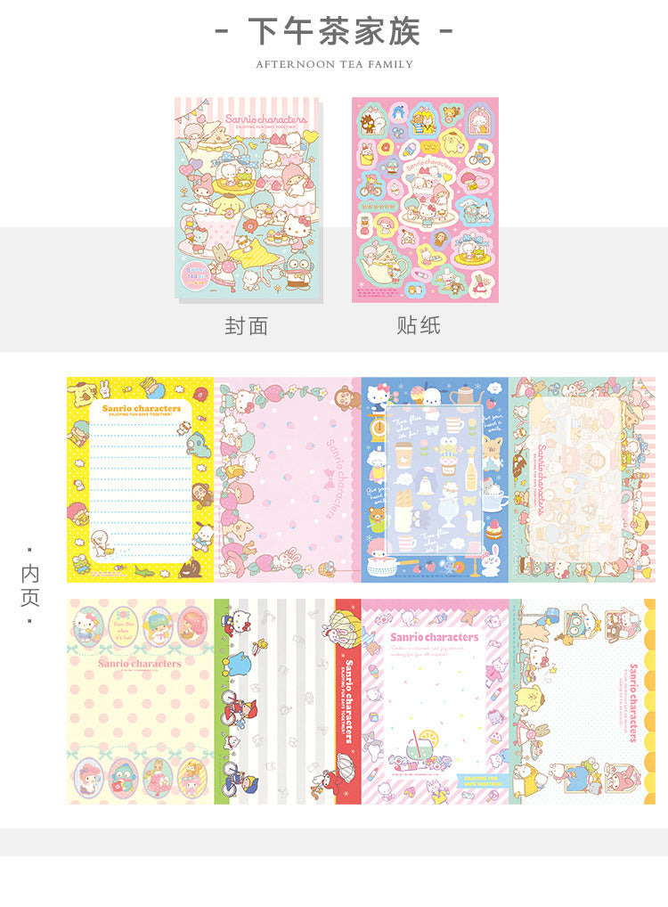 Cartoon Cute Girl Memo Pad Notebook Sticker Book Student Message Book Handbook