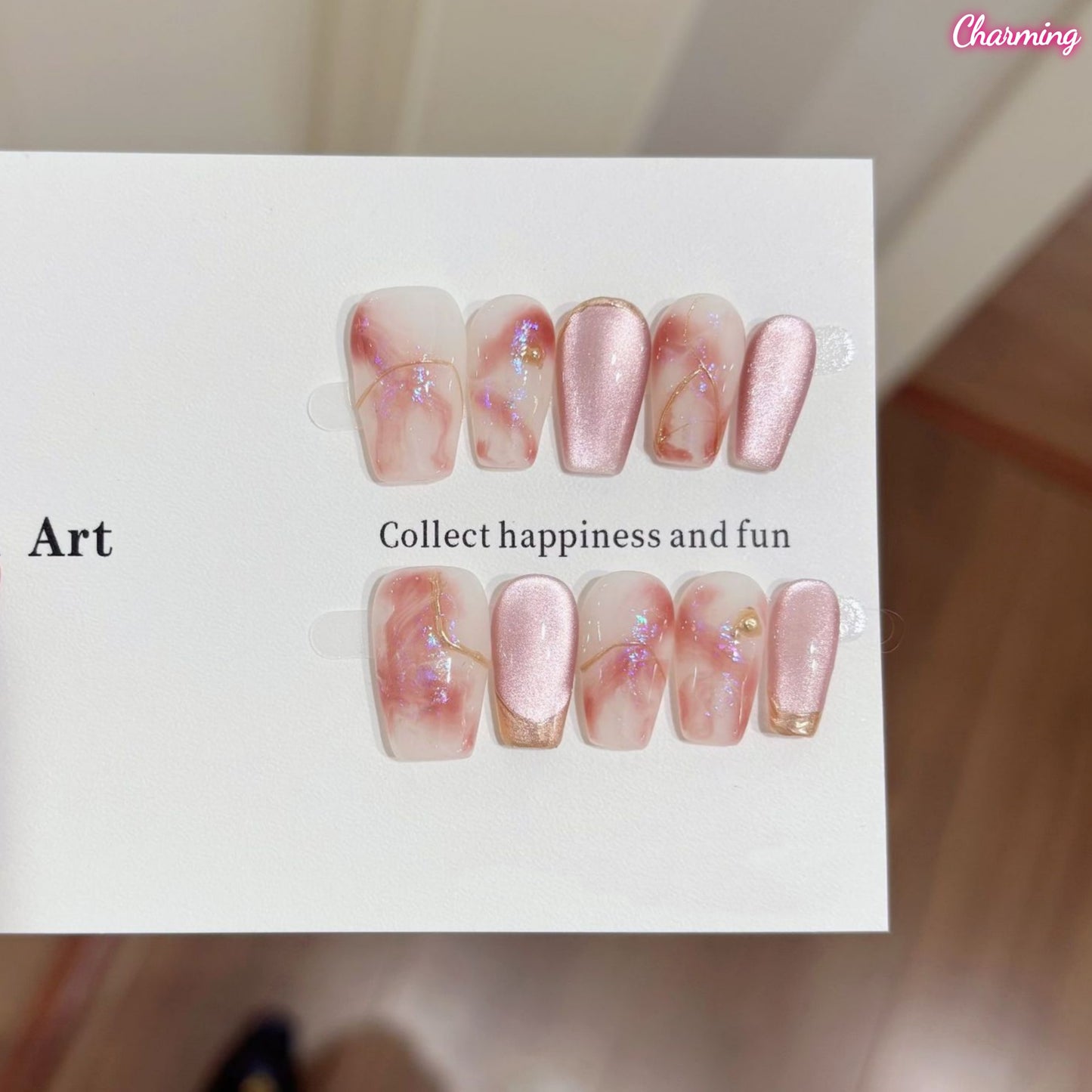 The Lightest Pink / Handmade Nailsems