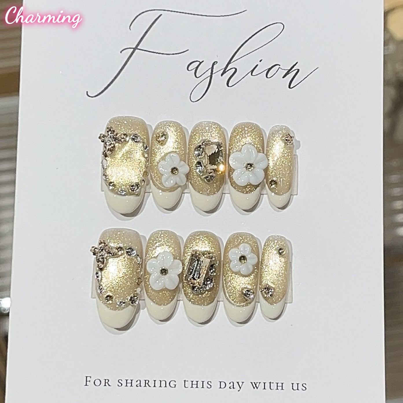 Dawn of the Butterfly Bloom / Handmade Nails