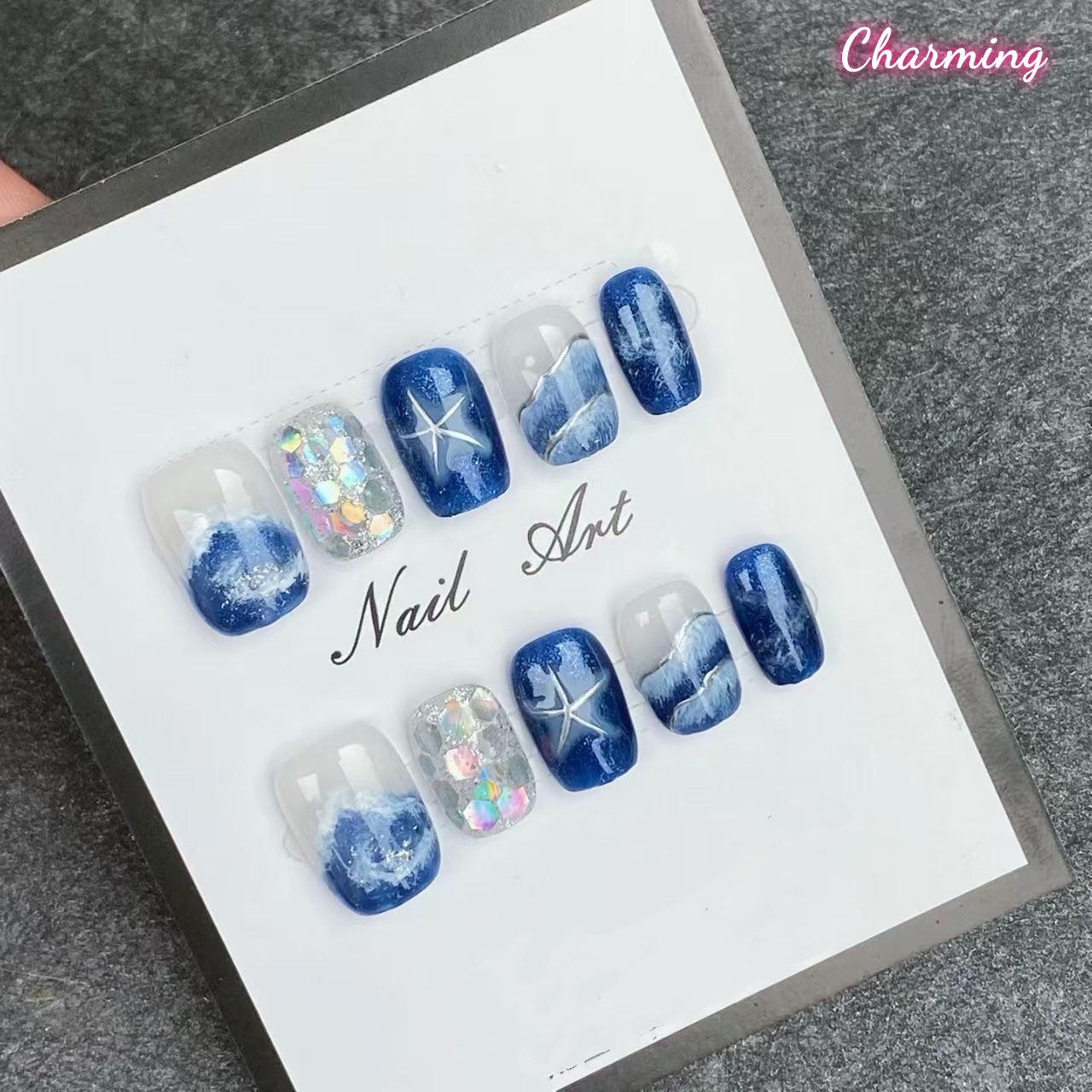 Cerulean Tide / Handmade Nails