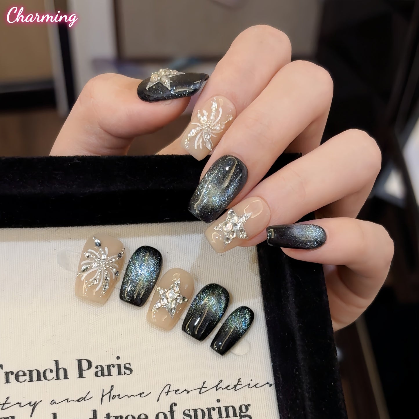 Stardust Night / Handmade Nails