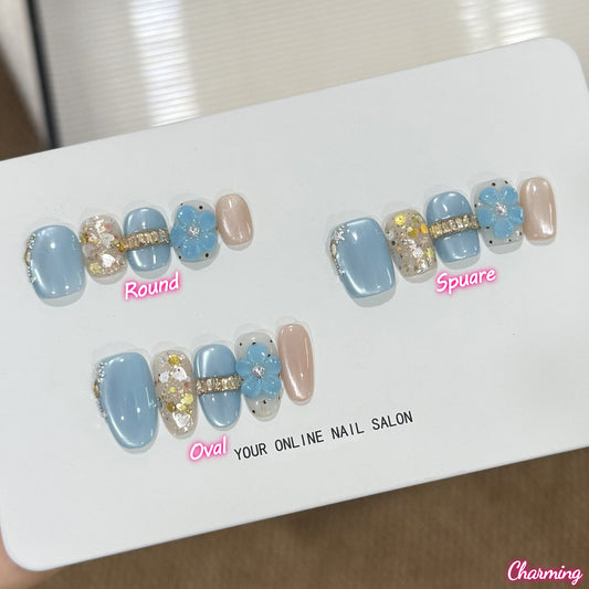 Something Blue / Handmade Nails