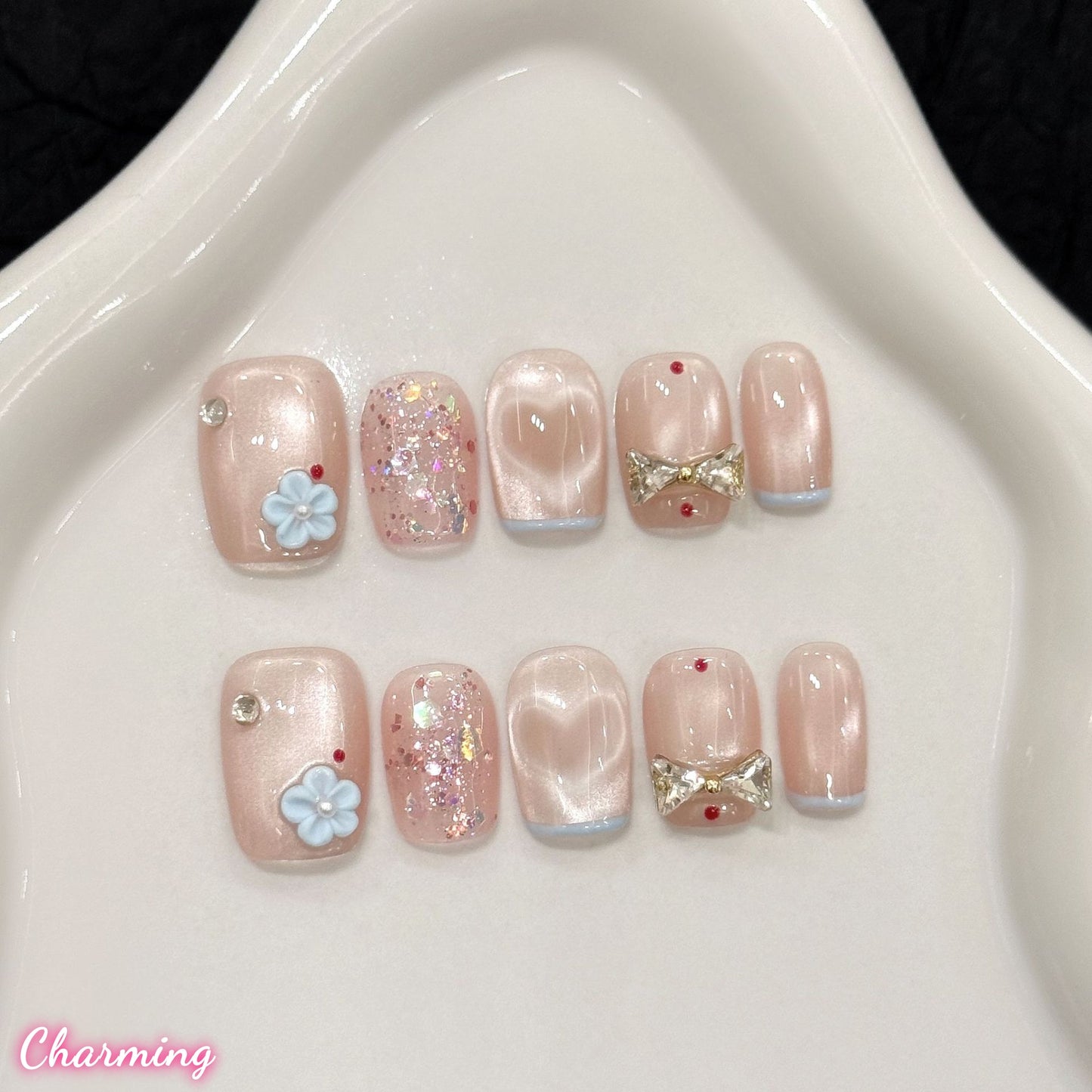 Lumina Petal Bow / Handmade Nails