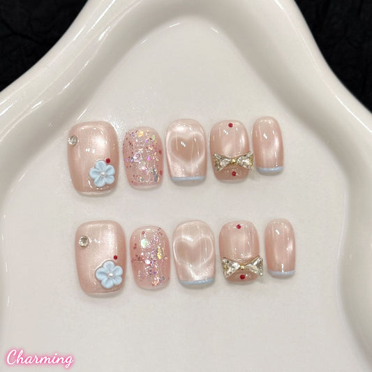 Lumina Petal Bow / Handmade Nails
