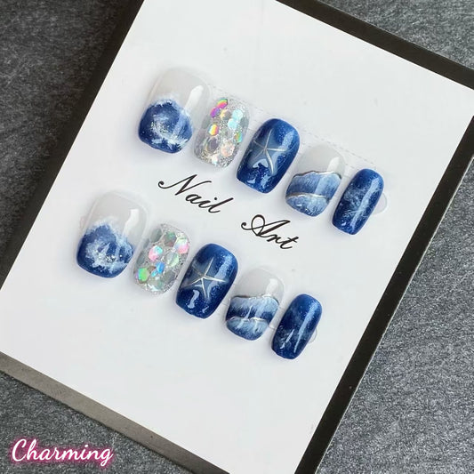 Cerulean Tide / Handmade Nails