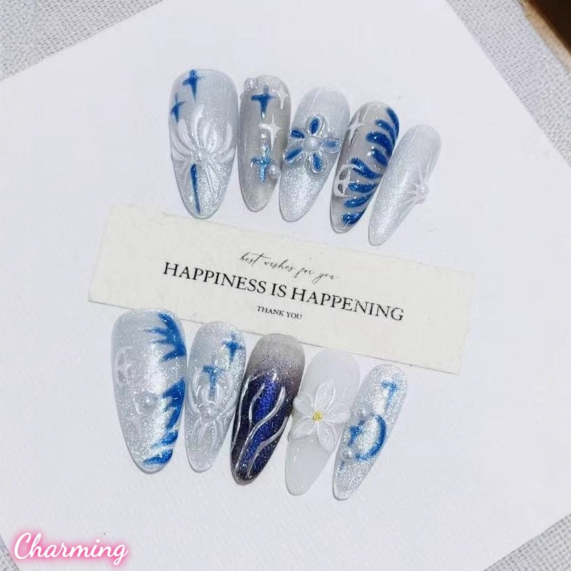 Ghost Orchid / Handmade Nails