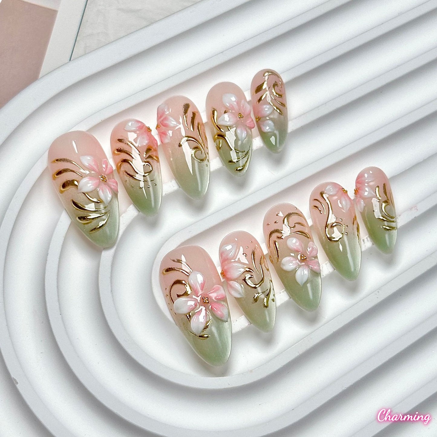 Floral Spring / Handmade Nails
