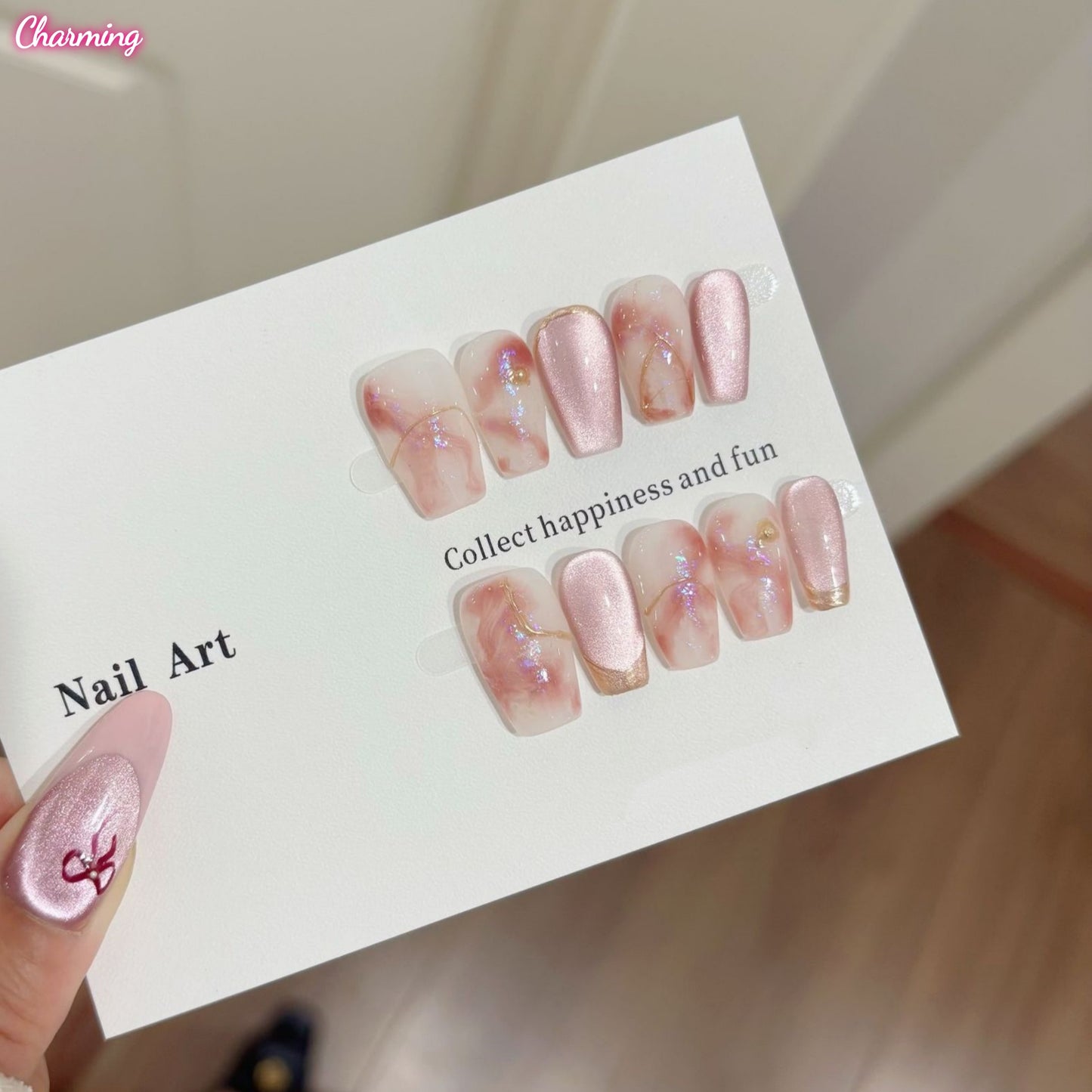 The Lightest Pink / Handmade Nailsems