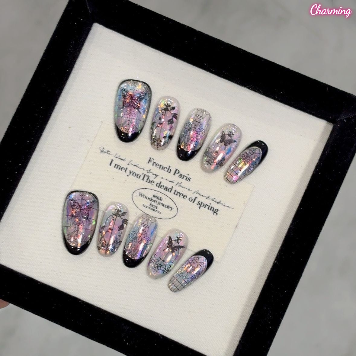 Window Butterfly Shadow / Handmade Nails