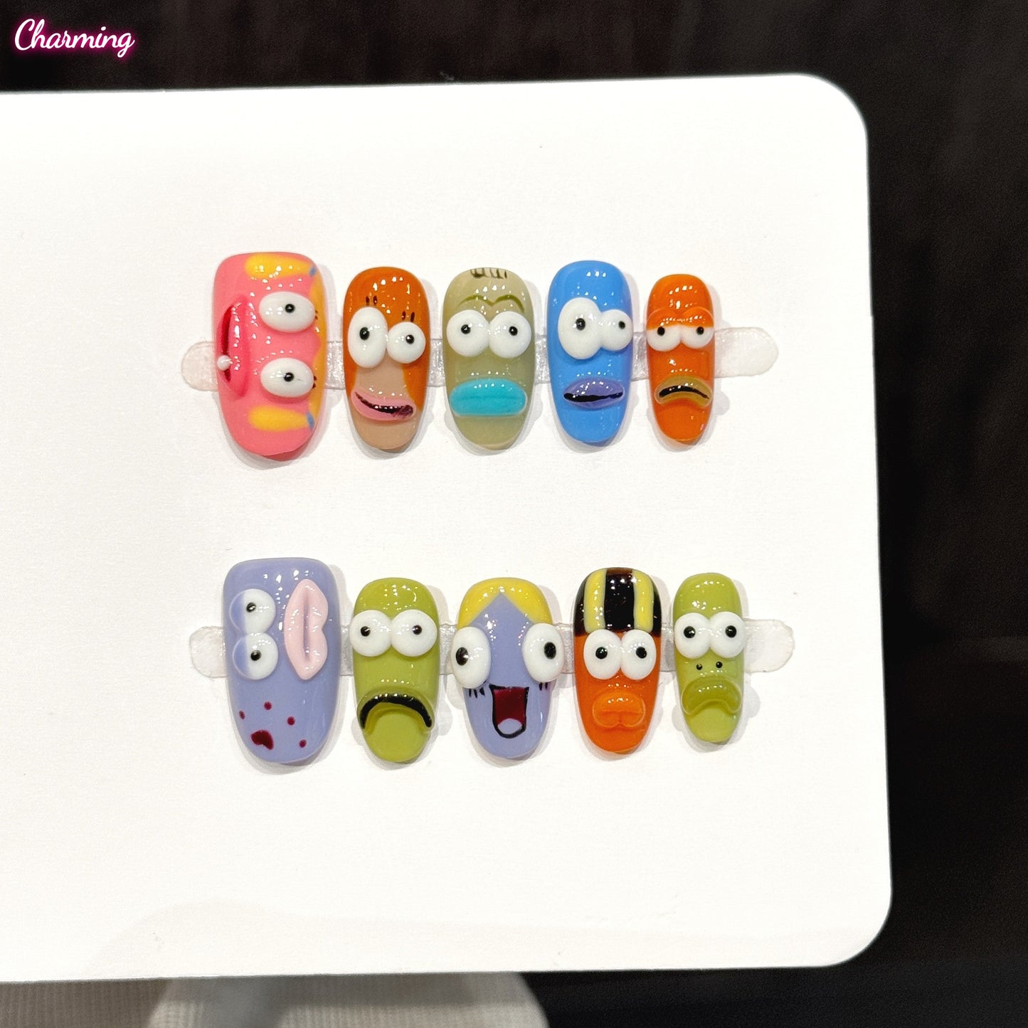 Bikini Bottom Besties / Handmade Nails