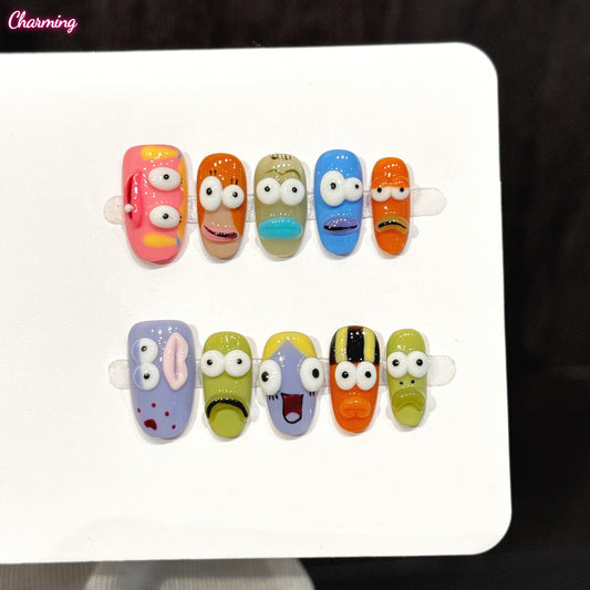 Bikini Bottom Besties / Handmade Nails