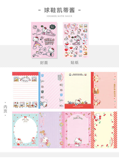 Cartoon Cute Girl Memo Pad Notebook Sticker Book Student Message Book Handbook