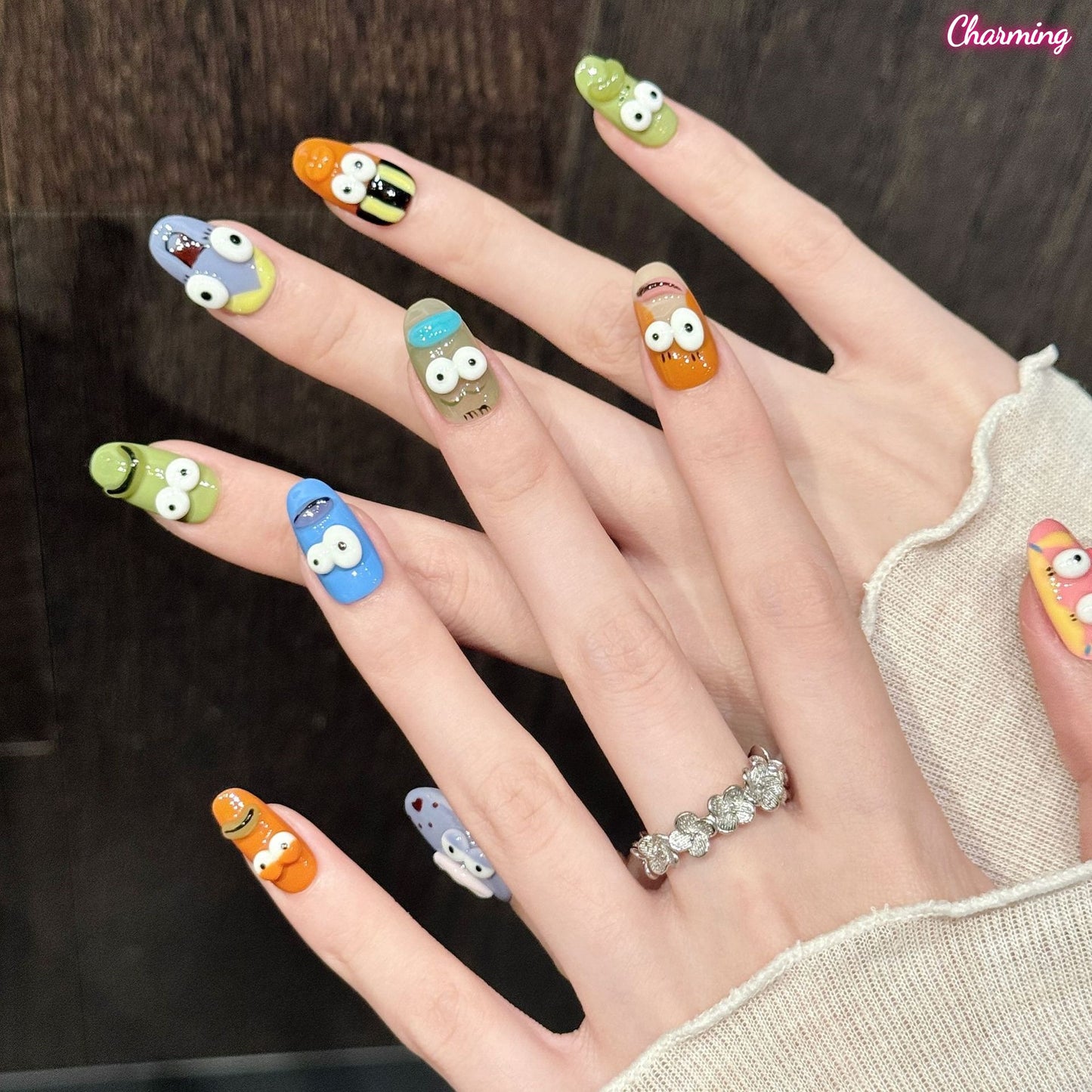 Bikini Bottom Besties / Handmade Nails