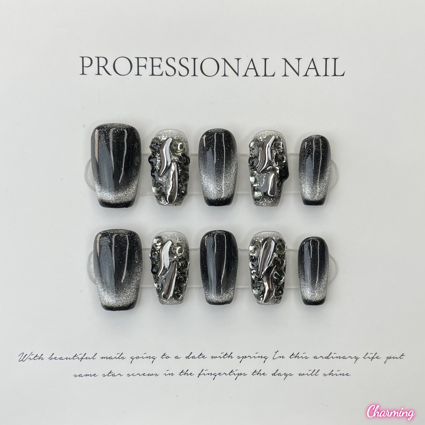 Shifting Shard Gaze / Handmade Nails
