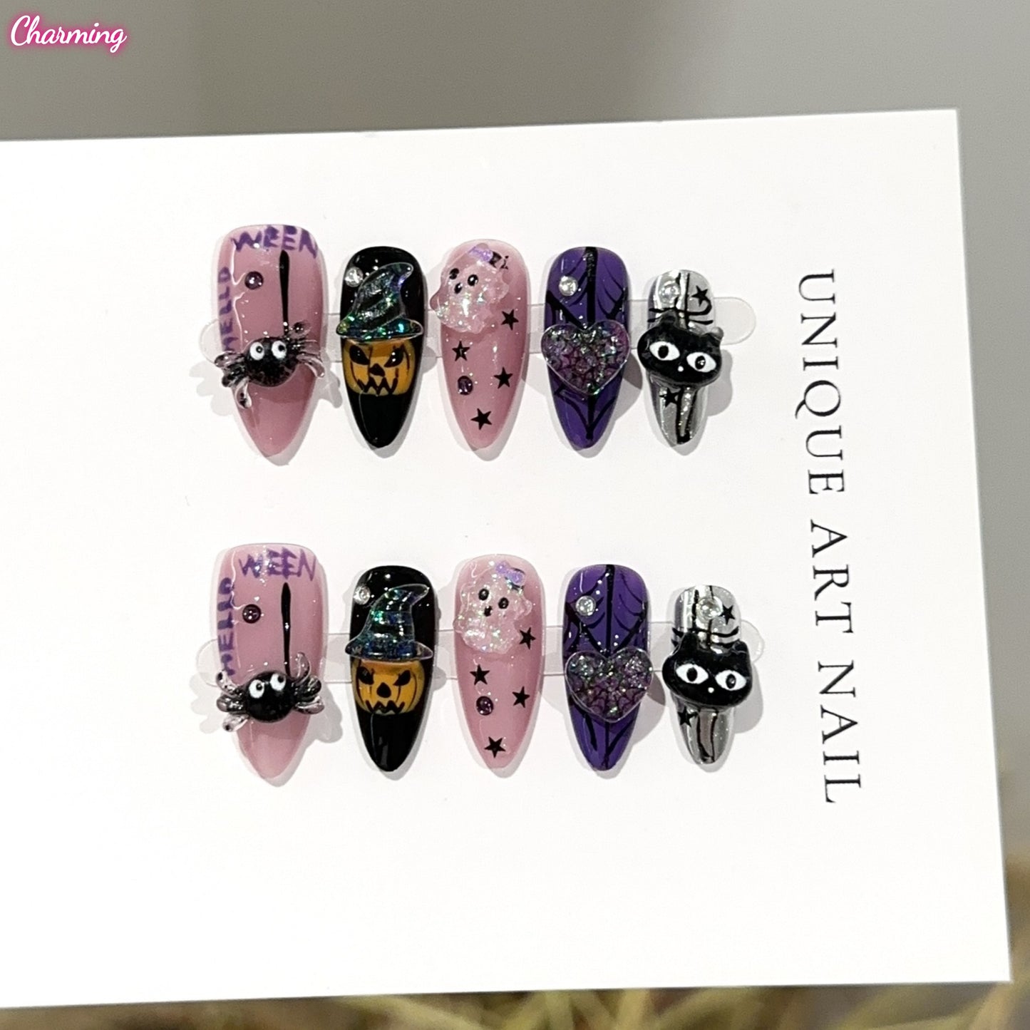 Ghosts in Violet / Handmade Nailsems