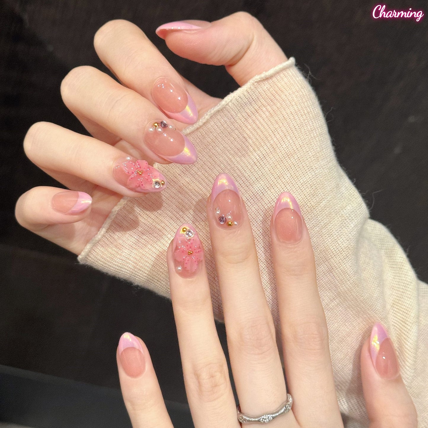 Dusk Pink Mirror / Handmade Nailsems