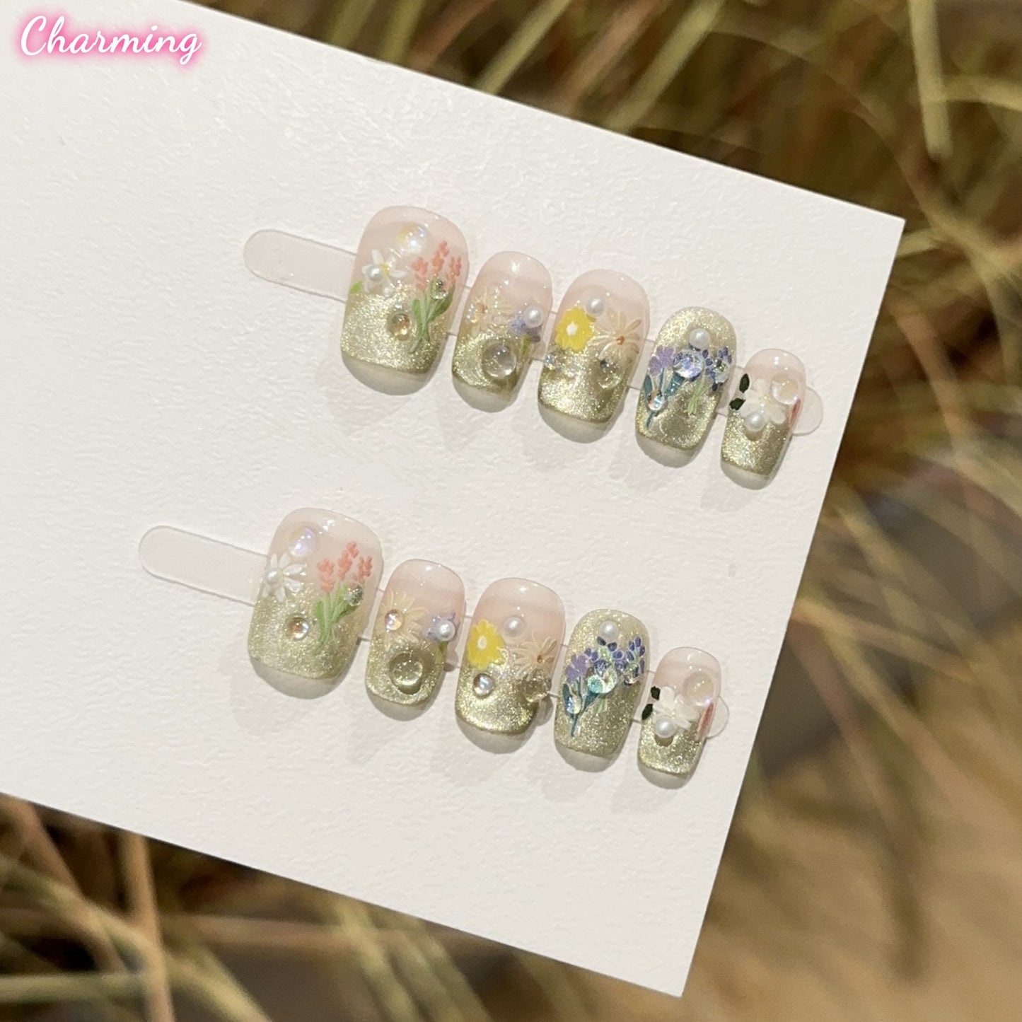 Verdant Bouquet / Handmade Nails