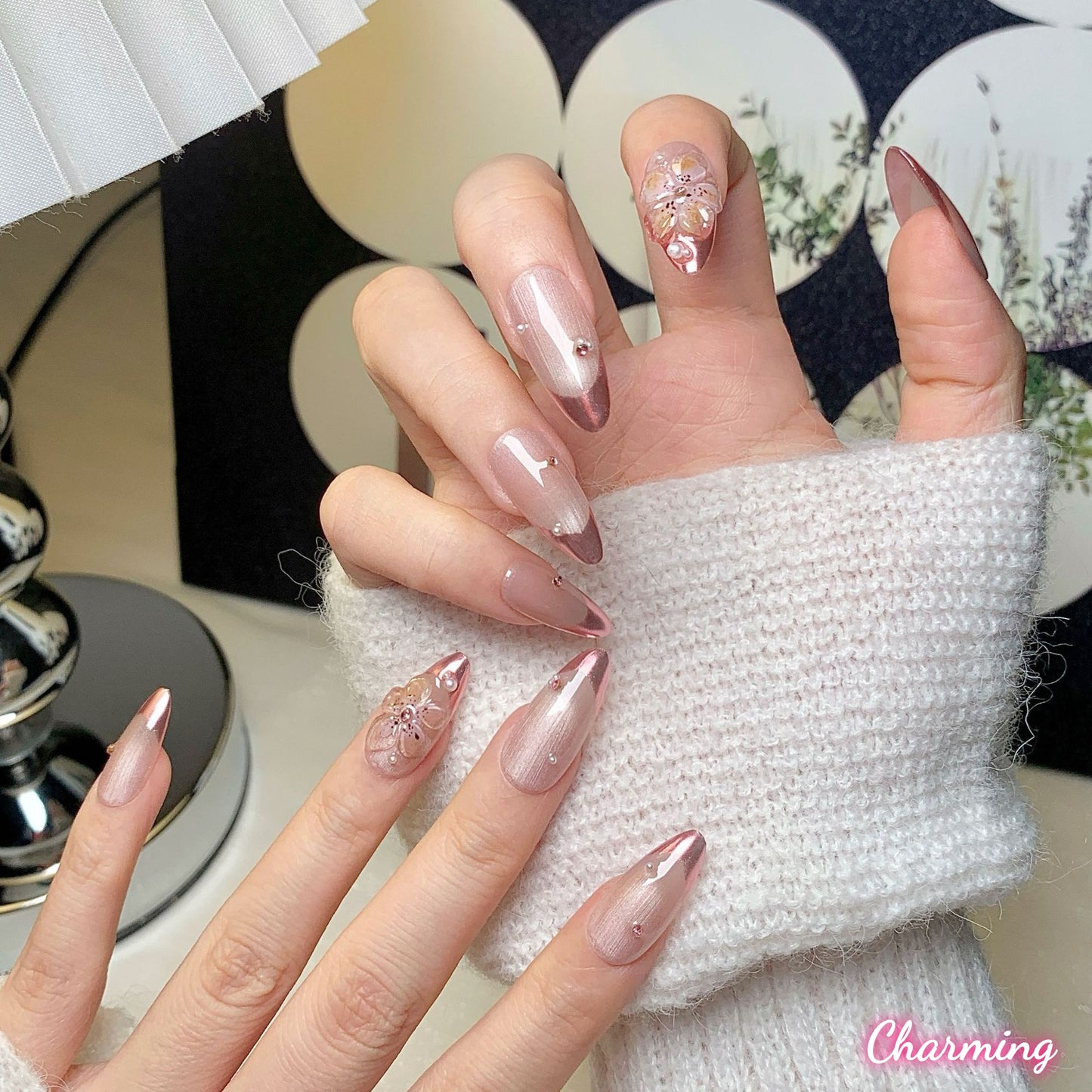 Champagne Supernova / Handmade Nails