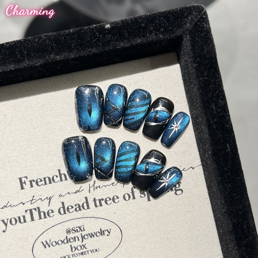 Azure Abyss / Handmade Nails