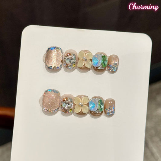 Frozen Florigraphy / Handmade Nails