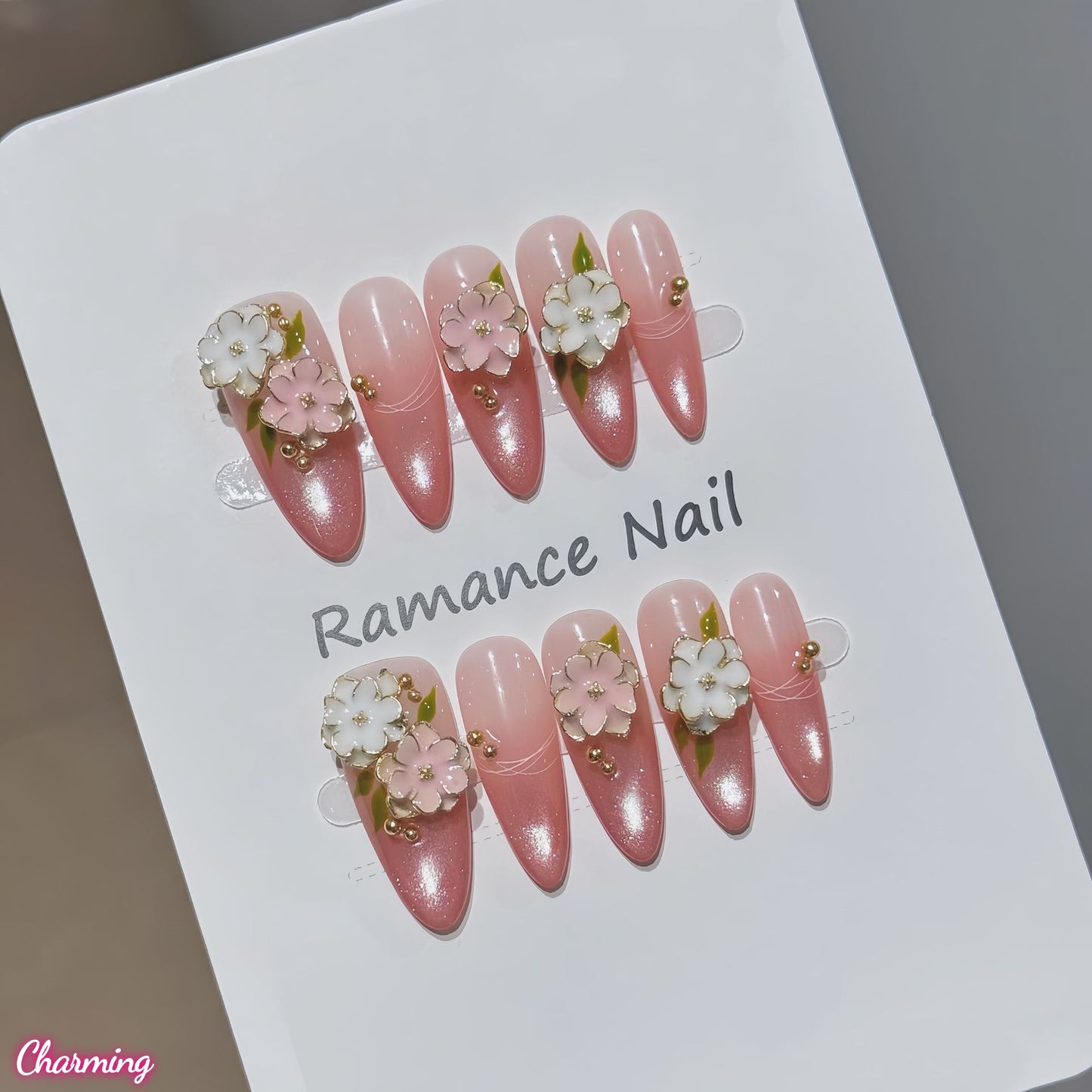 Camellia in the Sun / Handmade Nails