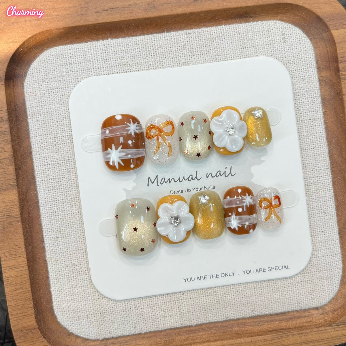 Yellow Petal Pop / Handmade Nailsems