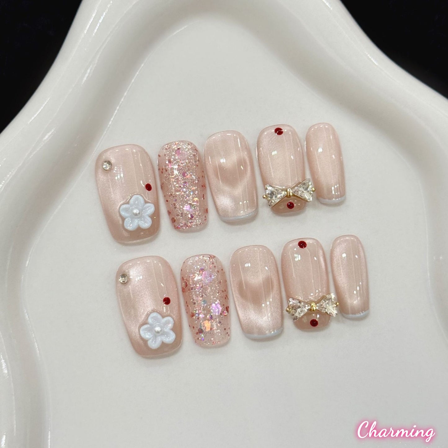 Lumina Petal Bow / Handmade Nails