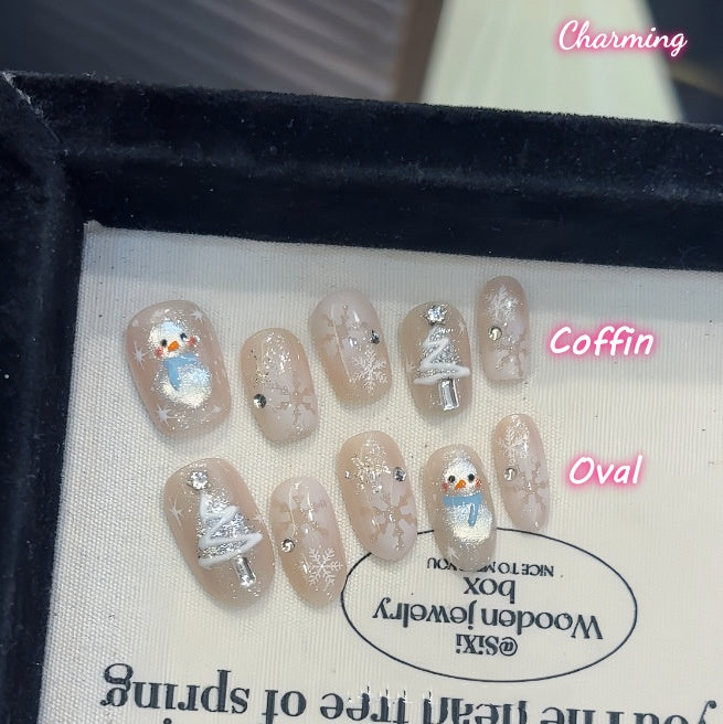 Frosted Fairytale / Handmade Nails