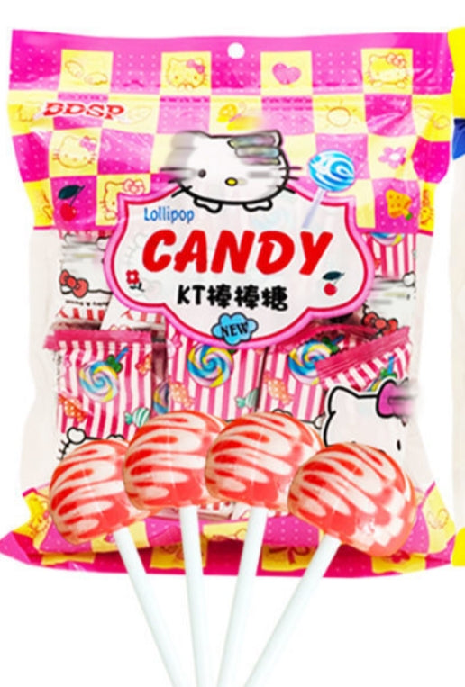 Snack food Colorful Lollipop hard candy hellooo kittyyy Chinese HK