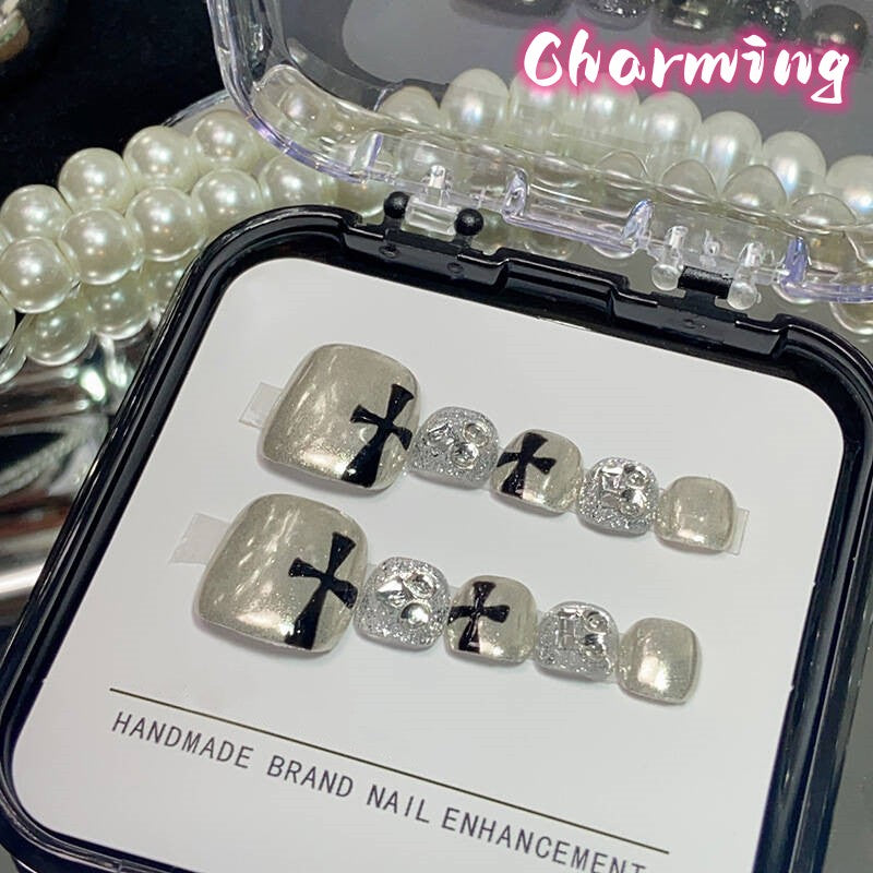 Pure Handmade Foot Nail Art-B