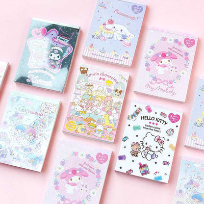 Cartoon Cute Girl Memo Pad Notebook Sticker Book Student Message Book Handbook