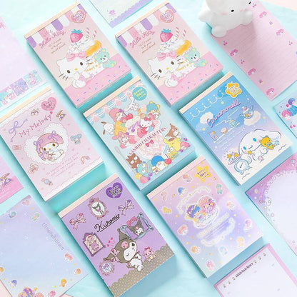 Cartoon Cute Girl Memo Pad Notebook Sticker Book Student Message Book Handbook