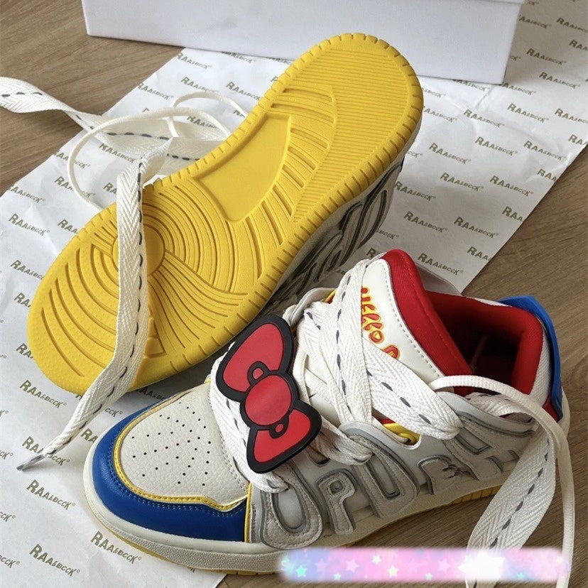 Trendy high street cartoon bread shoes