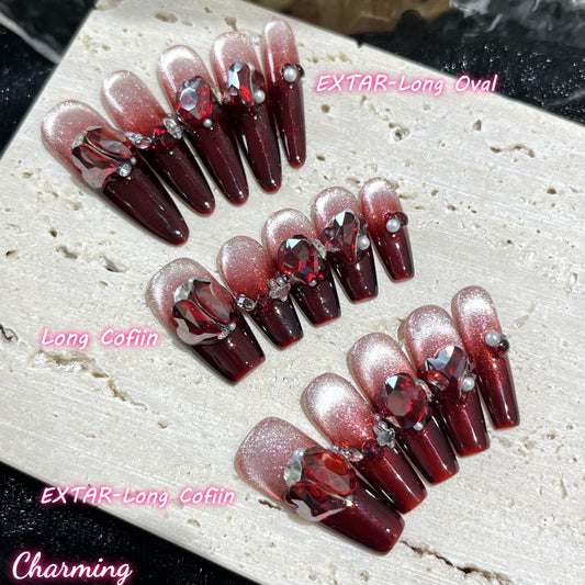 Scarlet Symphony / Handmade Nails